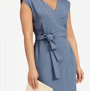 Everlane Japanese GoWeave Short-Sleeve Wrap Dress